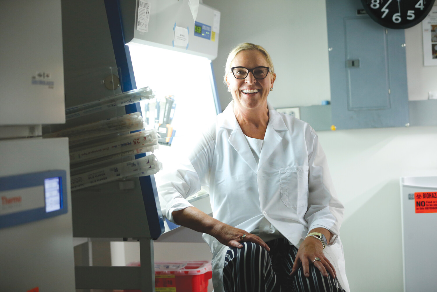 Laura Niedernhofer at the iBAM labs.